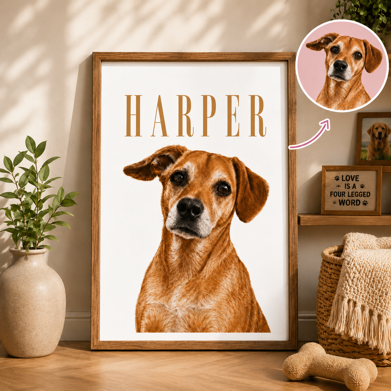 Personalized Pet Portrait Art Print