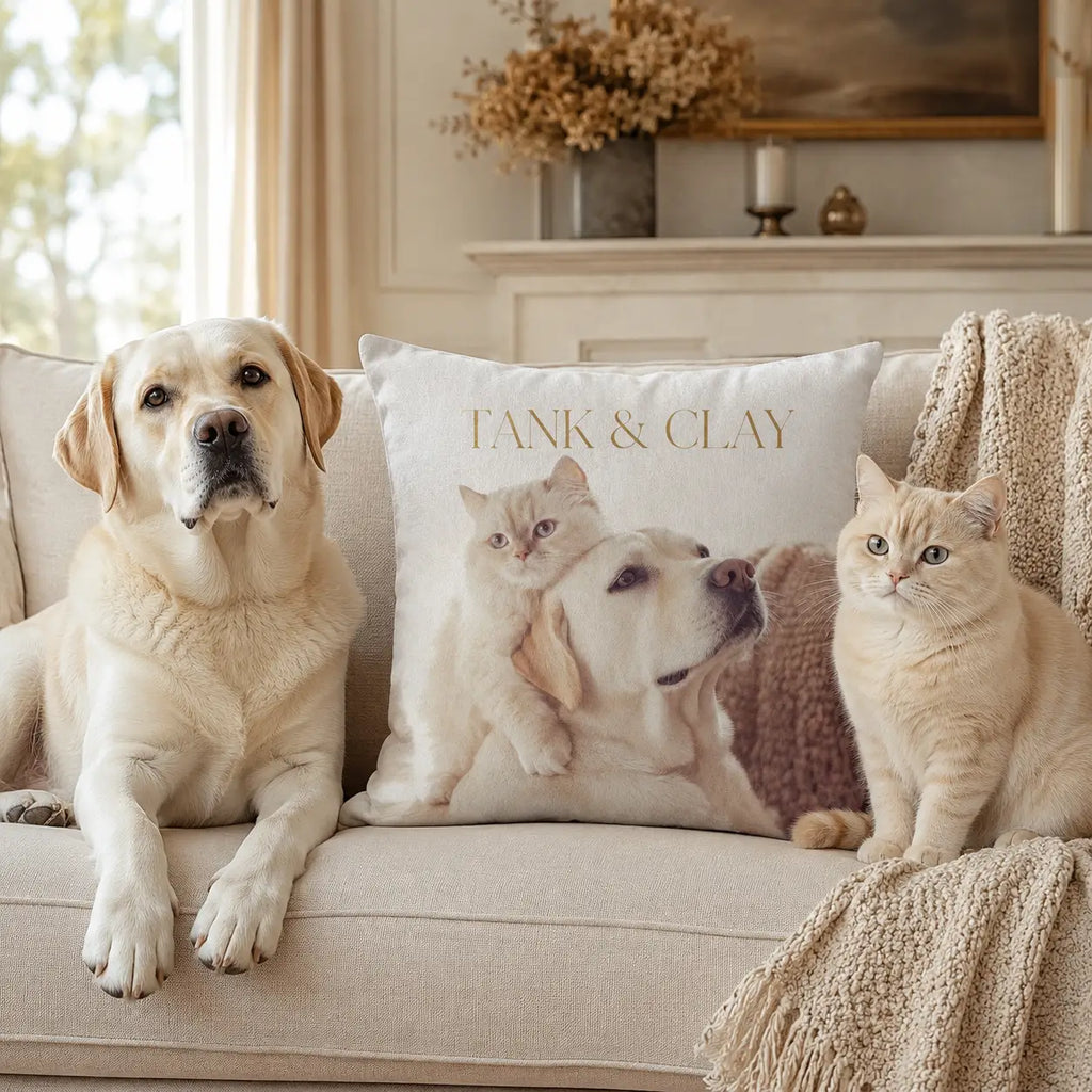 Personalized Pet Portrait Pillow