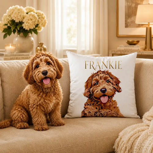 Personalized Pet Portrait Pillow
