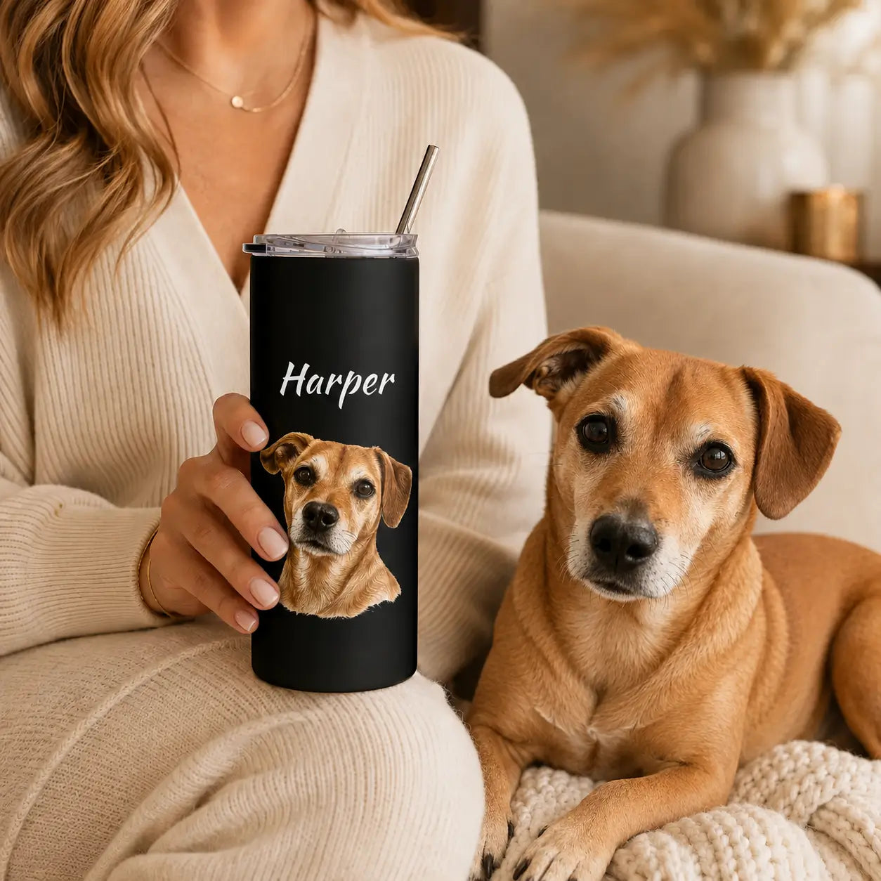Personalized Pet Portrait Tumbler