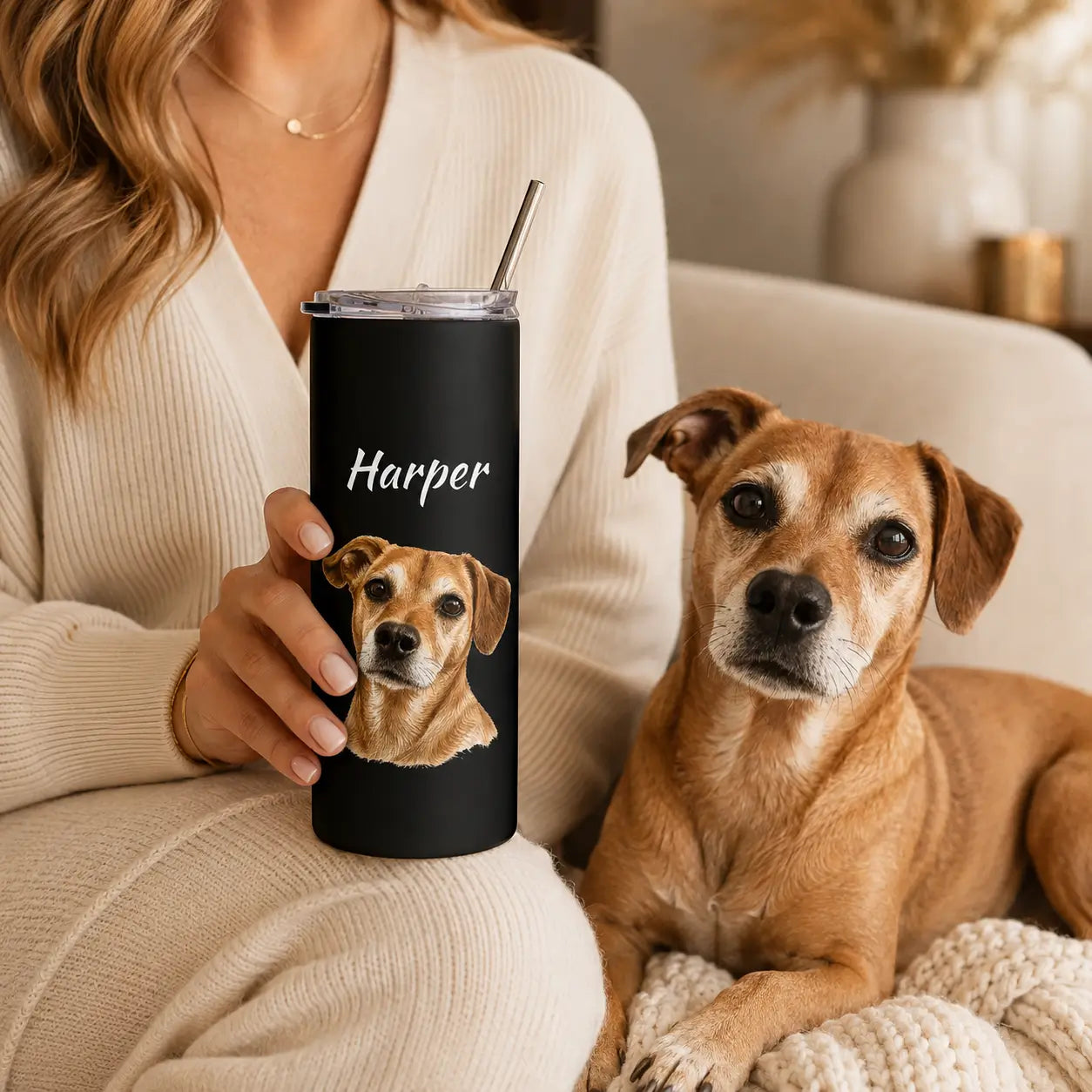 Personalized Pet Portrait Tumbler