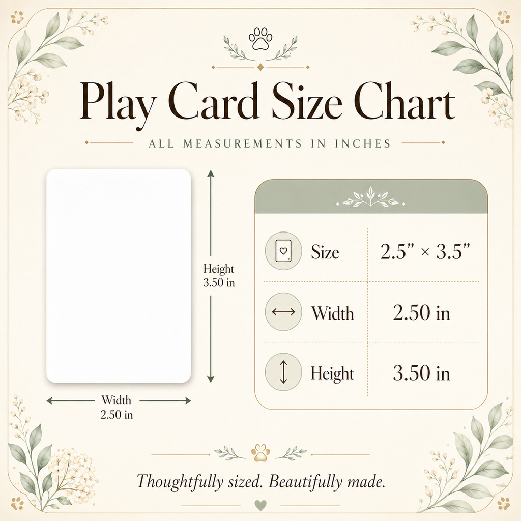 Personalized Pet Portrait Playing Cards