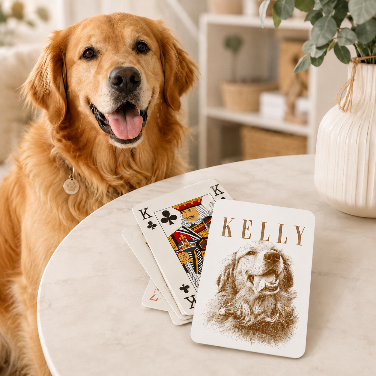 Personalized Pet Portrait Playing Cards