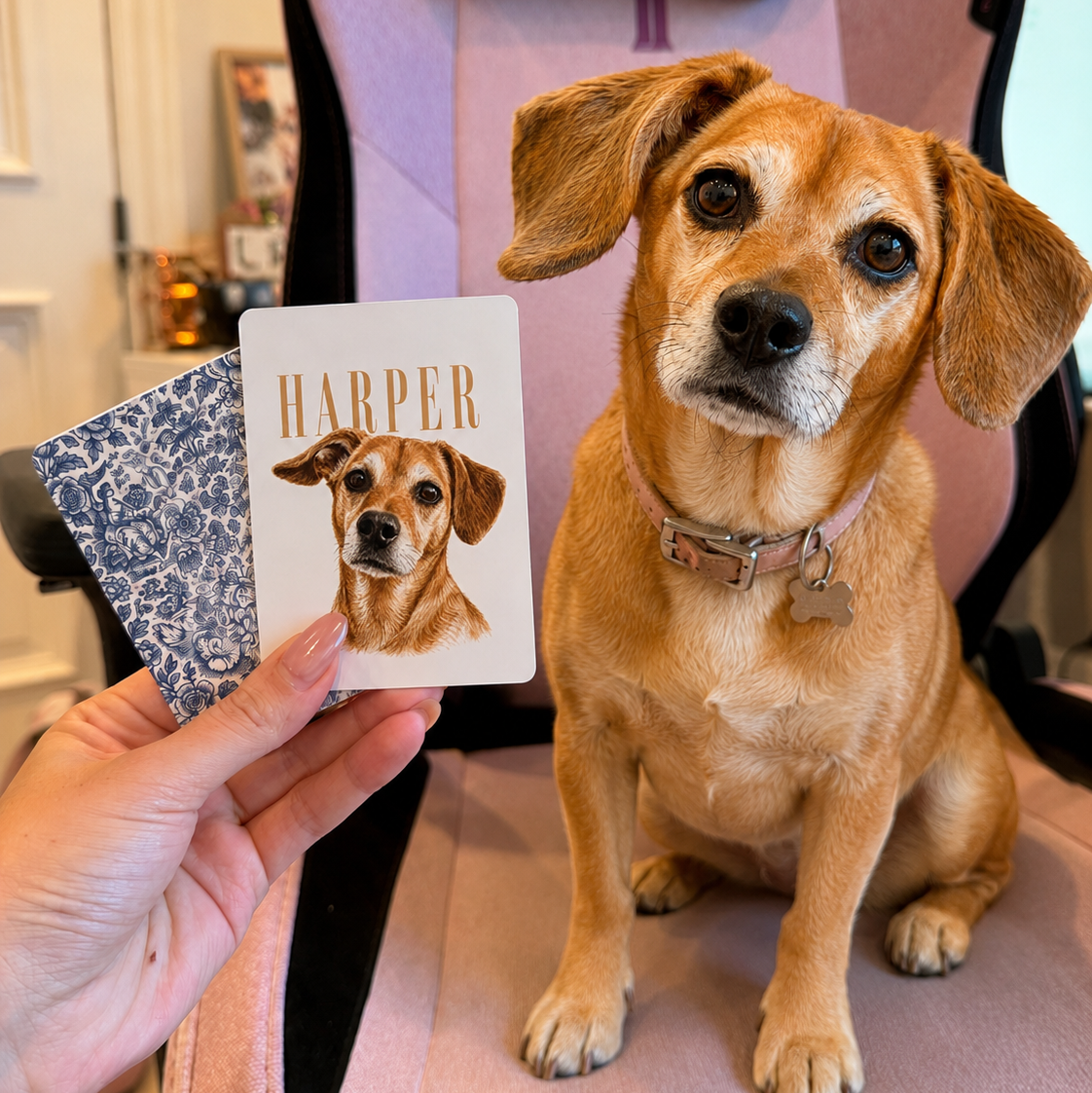 Personalized Pet Portrait Playing Cards