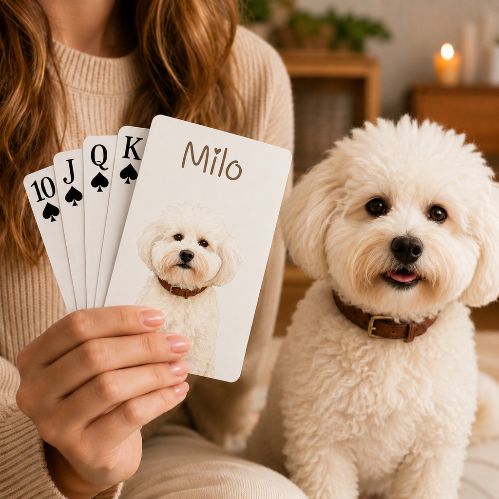 Personalized Pet Portrait Playing Cards