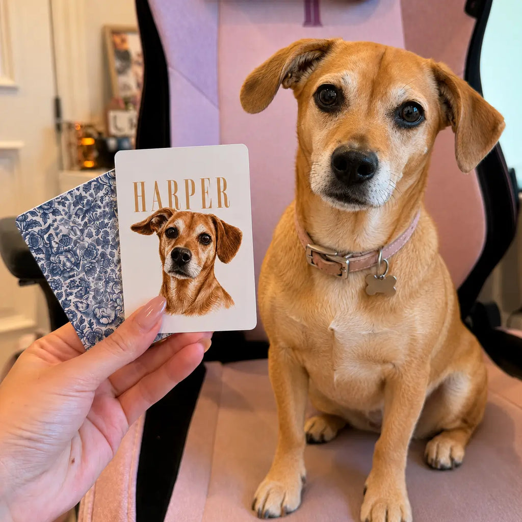 Personalized Pet Portrait Playing Cards